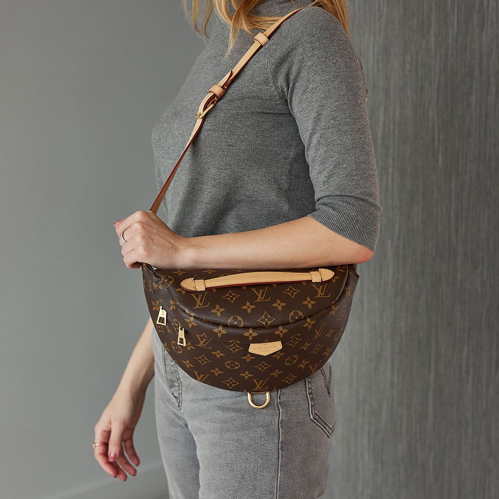 The Louis Vuitton bumbag worn as a shoulder bag FASHIONPHILE