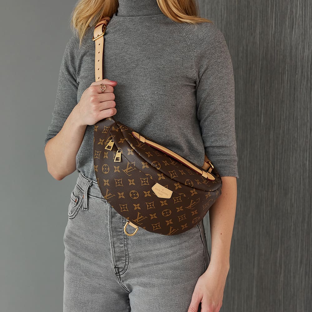 The Louis Vuitton bumbag worn as a crossbody bag FASHIONPHILE