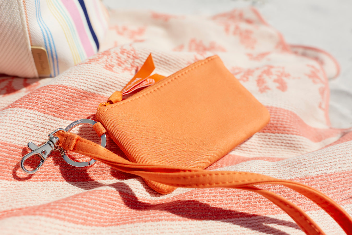 Orange zip wallet