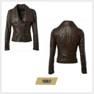 Womens Leather Jacket Brown